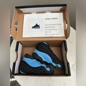 NEW ! 2022 Air Jordan 13 Retro TD 'Black
University size 4C